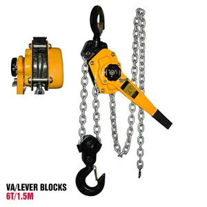 Ratchet Lever Block Come along Lift Puller OverLoad Protection VA series 6 Tons 1.5 meters long chain hoists