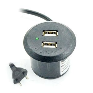 Sạc máy tính để bàn Hidden ổ cắm Vòng <span class=keywords><strong>USB</strong></span> ổ cắm cho đồ nội thất chỉ <span class=keywords><strong>USB</strong></span> đồ nội thất văn phòng màu đen tùy chỉnh bàn ổ cắm 16A 50 mét - Product Image 1