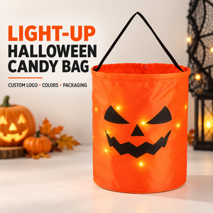 Bolsa de Calabaza Luminosa y Brillante para Halloween, Bolsa de Dulces para Recoger o Dar, Decoración para Fiestas, Envío Directo Internacional - Product Image 3
