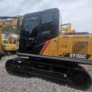 เครื่องจักรขุดมือสองเครื่องจักรก่อสร้างมือสอง SY155C มือสองจากประเทศจีนผ่านการรับรอง CE พร้อมถัง - Product Image 1