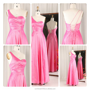 玫瑰红外贸正式女装套装吊带无背设计婚礼宴会晚礼服 - Product Image 6