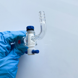 CS Labglass Laborglaswaren Borosilikatglas 90-Grad-Winkel Destillations-Vakuumadapter mit PTFE-Absperrhahn - Product Image 4