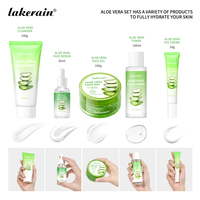Crème pour le visage à l'aloe vera naturelle coréenne OEM Lakerain, lotion nettoyante en profondeur pour le visage, gel hydratant à l'aloe vera, ensemble de soins de la peau