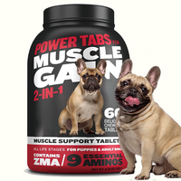 Complément alimentaire pour chiens de grande race, chiots et chiens adultes, à haute teneur en protéines, pour la croissance musculaire et la prise de masse, sous forme de friandises molles.