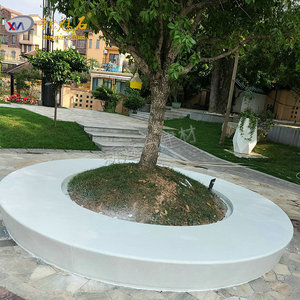 Nuevo Banco de Hormigón GRC con Diseño de Árbol Mágico, Asientos Modernos para Árboles, Banco de Hormigón con Acabado Natural para Exteriores, Elemento Decorativo para Parques y Jardines, Tamaño Personalizado - Product Image 2