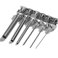 Aiguilles de distribution de colle en acier inoxydable 23G 1 pouce 25mm à pointe émoussée industrielle pour fluides à haute viscosité