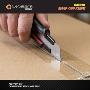 มีดคัตเตอร์แบบเปลี่ยนใบมีดเร็ว LANDING 521018 รุ่น Heavy Duty ขนาด 25 มม. ด้ามจับ ABS ทนทาน ใบมีด SK2 สำหรับงานอุตสาหกรรม DIY ตัด งานก่อสร้าง - Product Image 5
