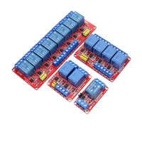 Module de relais 1/2/4/8 voies 5V12V24V avec support d'isolation optocoupleur pour carte d'extension à déclenchement plat haute et basse tension