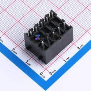 DB2EVHBG-3.81-2*5P-BK Plug-in Terminal Block Through hole,P=3.81mm Board-to-Board / Socket - Closed Snap Fixing 2x5P 3.81mm - Product Image 2