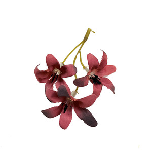 Bouquet de fleurs artificielles en soie Daphné Freesia 8cm, style naturel, accessoires de décoration pour mariage et maison - Product Image 5