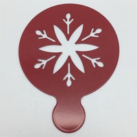 Primes De Noël Rouge En Acier Inoxydable Moka Ensemble De Pochoir à Café Avec Logo Adapté Aux Besoins du Client D'OEM