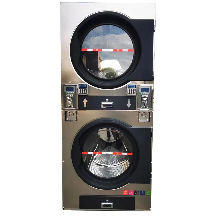 Alta efficienza portatile a gettoni lavatrice e asciugatrice attrezzatura per lavanderia per appartamento