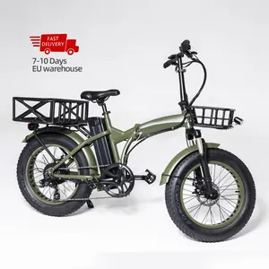 Bicicleta eléctrica plegable de 20 pulgadas, bici con motor central para ejercicio, para Ciudad, montaña y carretera, almacén de la UE, Reino Unido y EE. UU.