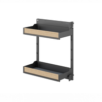 ARTSTEEL Panier à Épices Coulissant Moderne Universel Droit/Gauche avec Finition Verre pour Armoire de Cuisine Étroite