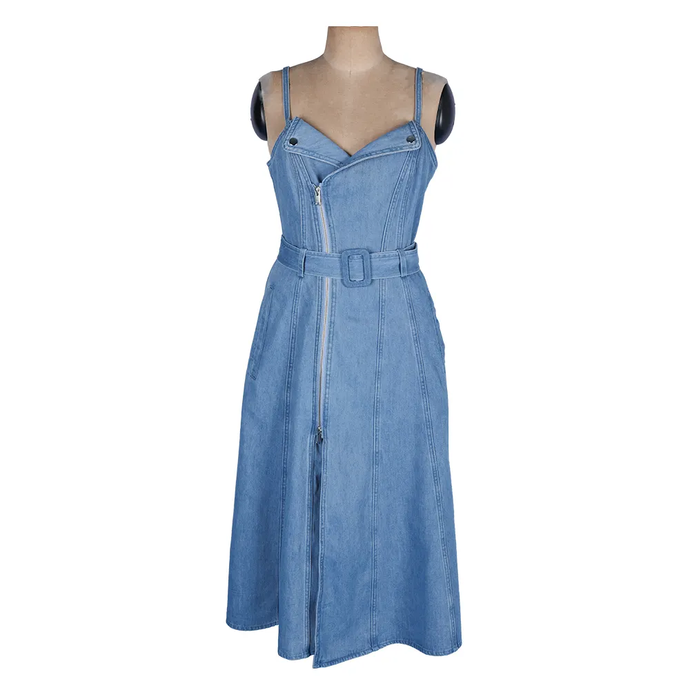 Casual Avond Prom Denim Feestjurk Jean Jurken Denim Vrouwen Bretels Denim Jurk