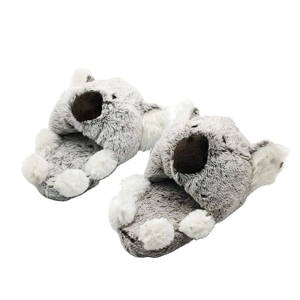 1749 all'ingrosso di fabbrica Koala Bear pantofole peluche Australia novità scarpe da camera da letto morbida pelliccia animale Bulk Koala pantofole animali