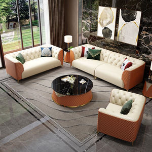Bahasa Italia Cahaya Mewah Furniture Ruang Tamu Sofa Set Desain untuk Ruang Tamu Stainless Steel Sofa Berkualitas Tinggi - Product Image 3