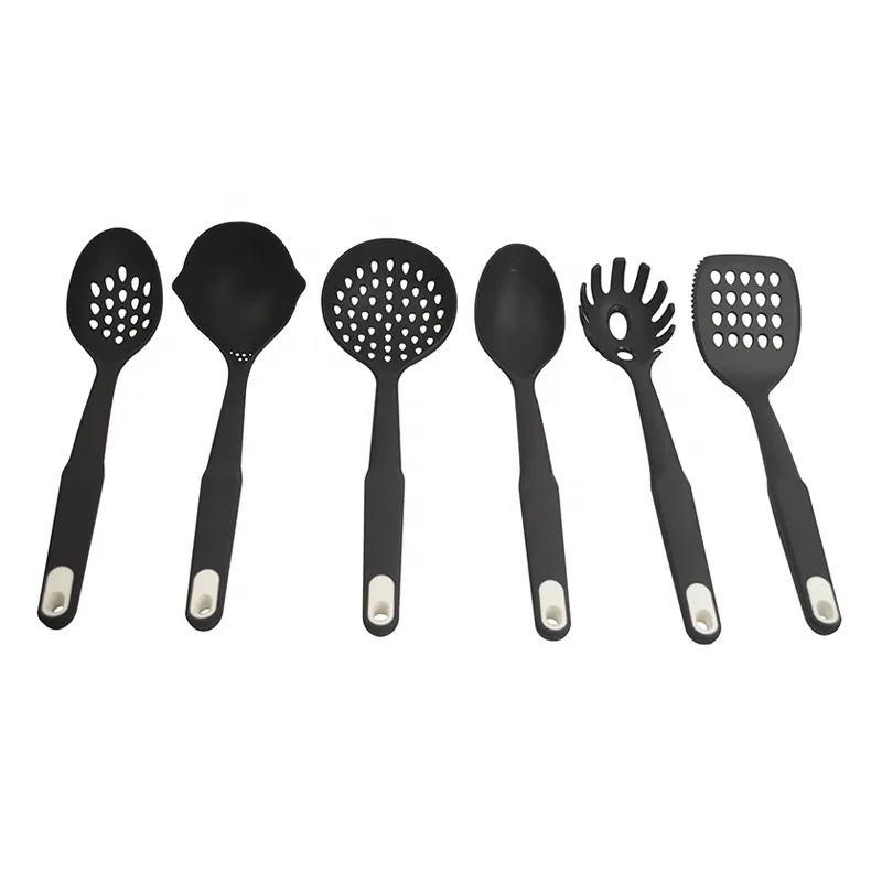 Commercio all'ingrosso 6 pezzi di utensili da cucina in Nylon Set di utensili da cucina utensili da cucina in Nylon resistente al calore antiaderente