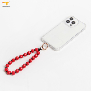 Bracelet-<span class=keywords><strong>collier</strong></span> en pierre colorée tendance de 16 mm, designs de portes en bois, accessoires universels pour poignet à perles, sangle pour téléphone portable - Product Image 2