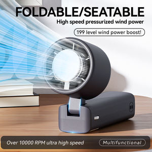 Ventilador Portátil Plegable de Alta Velocidad, Mini Enfriador de Aire Turbo, Ventilador de Mano Eléctrico sin Aspas con Hielo Frío - Product Image 1