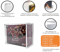 Boîte de présentation rotative pliable en acrylique résistante aux UV à 99 % avec fermeture magnétique pour TCG OP04-13 One Piece Booster Box