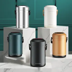 WXL594 Large Capacity 1L 1.6L 304 Food Soup Containers Vacuum Flasks Thermo Cup Stainless Steel Thermos Lunch Box