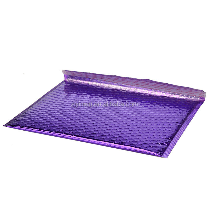 Divers impression Personnalisée En Aluminium violet bulle mailer Bulle Métallique Enveloppe de Courrier Express Sac