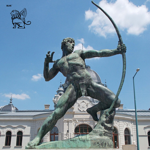 Sculpture de <span class=keywords><strong>sportif</strong></span> archer en bronze grandeur nature, nu, de style grec antique, célèbre, pour jardin, BLVE Outdoor - Product Image 2