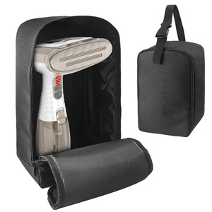 Travel Steam Iron Storage Bag Nylon Black Zipper Closure Portable Carrying Case For Handheld Steamer Garment Bags - Product Image 1