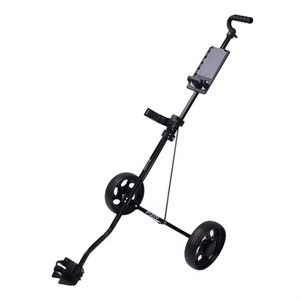 Factory Wholesale Very Popular <b>Foldable</b> Iron Frame Golf Push Cart New Black Lightweight Golf <b>Trolley</b> With 2 Wheels - Product Image 3