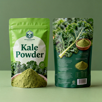 Kantong Plastik Teh Hijau Cetak Logo Kustom, Kemasan Moringa Food Grade, Kantong Bubuk Kale