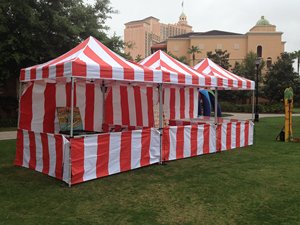 10x10 10*x15ft Pop up Canopy Gazebo Food Snack Marquee <strong>Tent</strong> Beach Event <strong>Tent</strong> <strong>Red</strong> and White Stripe Canvas <strong>Tent</strong> - Product Image 3