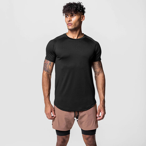 Hombres ropa deportiva personalización 95% algodón 5% Spandex deporte Fitness <span class=keywords><strong>Jogging</strong></span> entrenamiento ropa de talla grande camiseta de secado rápido hombres - Product Image 2