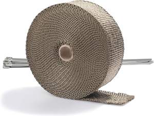 التيتانيوم العادم لفة لفة التيتانيوم ألياف الحمم العادم رأس مجموعة التفاف مع العلاقات قفل الفولاذ المقاوم للصدأ - Product Image 5