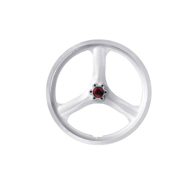 18 Inch Bike Rims Bicycle Wheels 3 Spoke Magnesium Alloy Disc Brake Standard QR Front Powder Coated Novatec Hubs City Bike