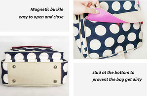 Bolsa grande para pañales de bebé, bolsa para madres, mochila para pañales de lona para mamá - Product Image 6