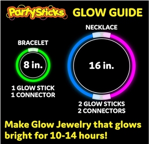 100pk 8 pulgadas Neon Glow Dark Light Sticks Suministros y decoraciones para fiestas Collares brillantes Pulseras con conectores Favores de fiesta - Product Image 4