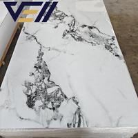VELL TV Fond d'écran Panneau mural décoratif en PVC Impression 3D Revêtement mural en feuille de marbre dur UV