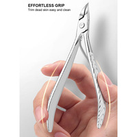 Nouveau coupe-cuticules incurvé en acier inoxydable à bec d'aigle, pince oblique pour éliminer les peaux mortes, coupe-ongles, outil de pédicure