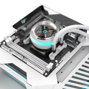 Boîtier PC Mecha Space NPC <span class=keywords><strong>ALSEYE</strong></span>, design futuriste et technologique, micro ATX/ITX, refroidisseur 360, boîtiers et tours d'ordinateurs de jeu - Product Image 4