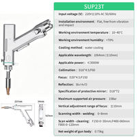 Pistolet laser portable 4 en 1, pistolet laser haute puissance 23T, machine de soudage au laser manuelle 3kW, kit de torche de soudage SUP 23T