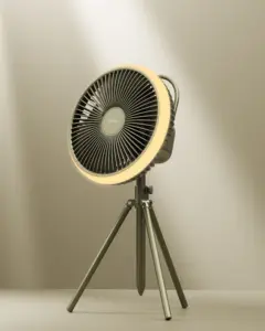 Fabrika üst satıcı 10000mAh kamp fan tripod fan ile LED ışık