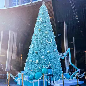 Custom 40ft Plaza Park Hotel Shopping Mall Commercial Led Lighting 30ft Cone Outdoor Giant Metal Frame Christmas Tree