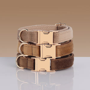 Ensembles de colliers et laisses pour chiens de luxe chauds vente en gros de sangles de chien personnalisées laisse fantaisie colliers pour animaux de compagnie doux réglable tactique chiens de compagnie - Product Image 4