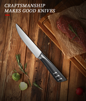 Couteau à steak à lame tranchante dentelée classique avec poignée ABS confortable pour une utilisation en cuisine