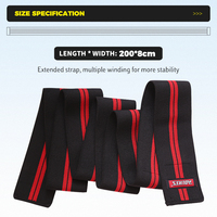 Aolikes Ceinture de soutien élastique tricotée pour le genou, Sangles de protection pour les genoux, Genouillères pour Squats, Haltérophilie, Entraînement en extérieur 7164