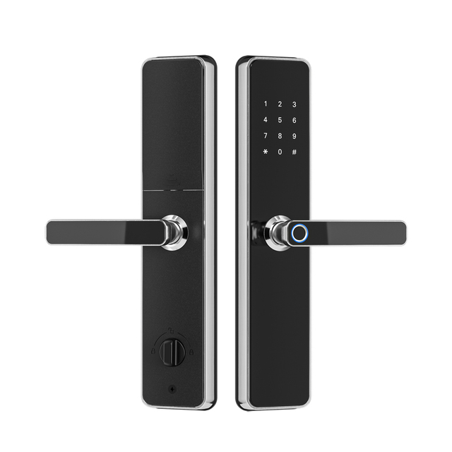 TTlock Tuya WiFi Smart Door Lock with Fingerprint Entry Stainless Steel for Wood Aluminum & Steel Doors