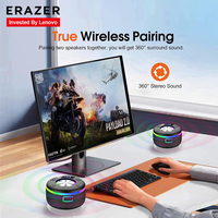 Erazer Xm102 Portable pour haut-parleur, alarme numérique haute définition, lumières multicolores Rgb, autonomie de la batterie ultra longue de 8 heures