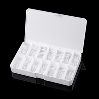 Boîte ronde de faux ongles Zekun |   602 embouts Gel-X, embouts souples, 14 tailles 00-9 |   Demi-tailles incluses (Rondes naturelles longues, 602 unités)