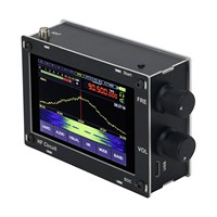 Radio Receiver SDR Hifi Audio MALAHIT 50KHz-2GHZ DSP 1.10C AM/SSB/NFM/WFM dengan Speaker Hitam